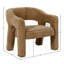 Fauteuil club rembourré Malisa, brun