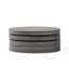 Table basse ovale noire mate avec plateau pivotant et fonction de rotation de style moderne nécessitant un assemblage minimal