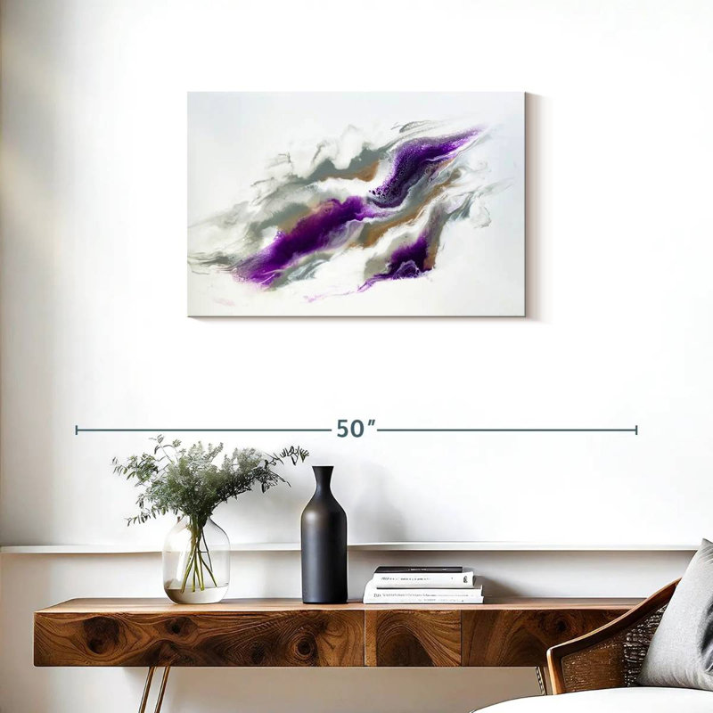 Gris Avery et ciel violet, H 20 po x l 30 po
