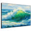 Très grande impression d'art mural vague océanique - impression vibrante de paysage marin bleu et vert pour le salon ou la chambre à coucher, très grande impression murale encadrée (assemblage requis)-119896677
