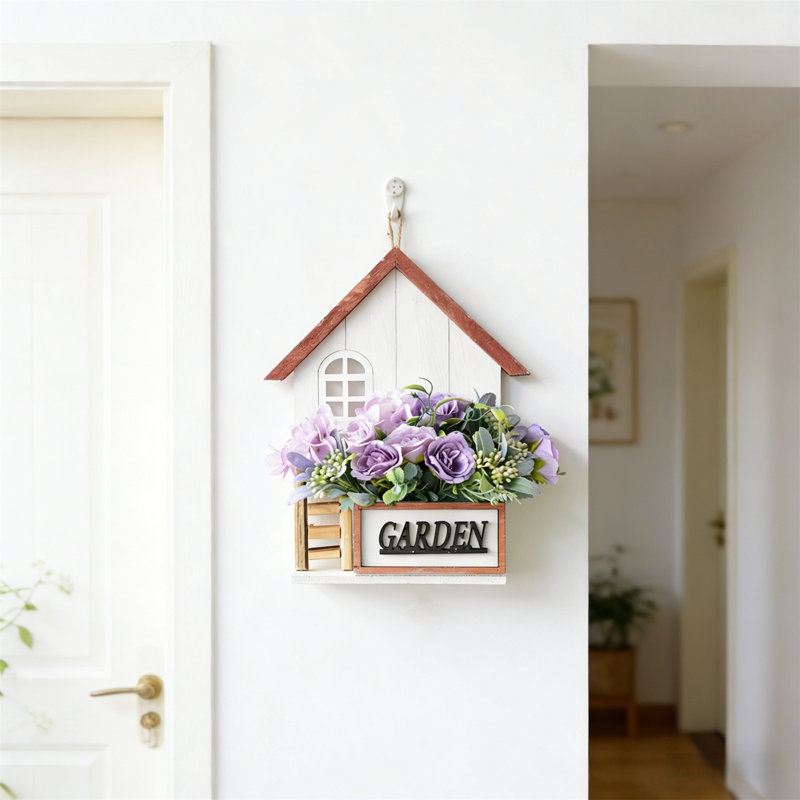 Couronne de linteau artificielle à fleurs séchées