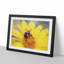 Bee Collecting Pollen in Abstract - Picture Frame Painting Print-55685870-55685871