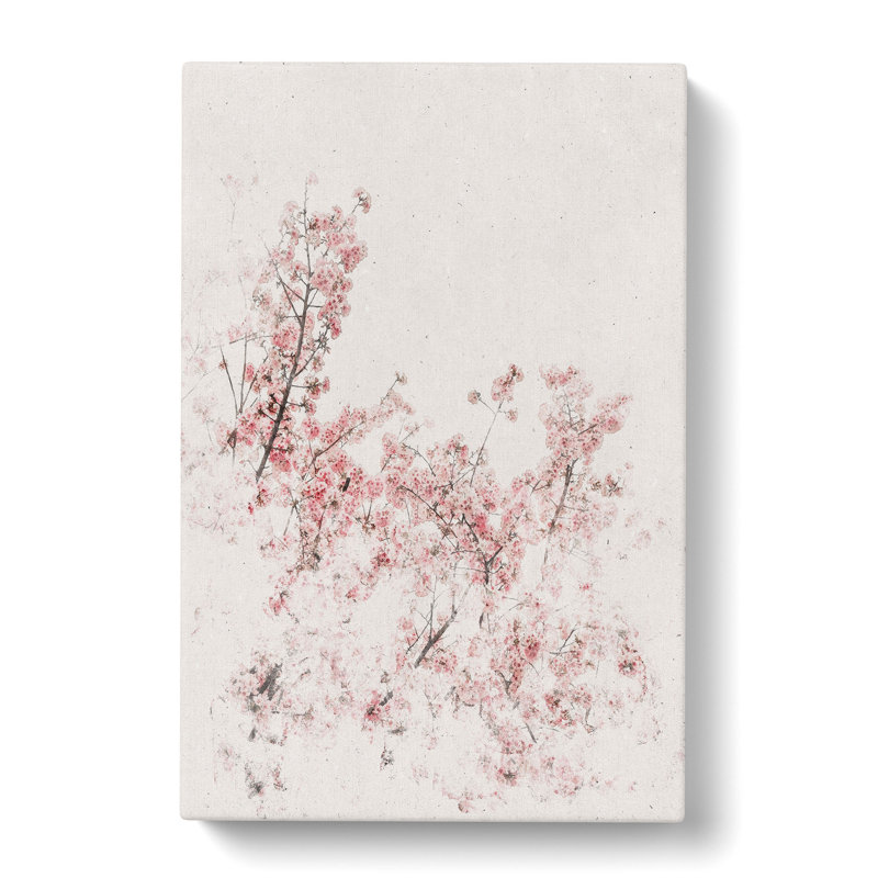 Pink Cherry Tree - Wrapped Canvas Painting, 50cm H x 35cm W x 3cm D