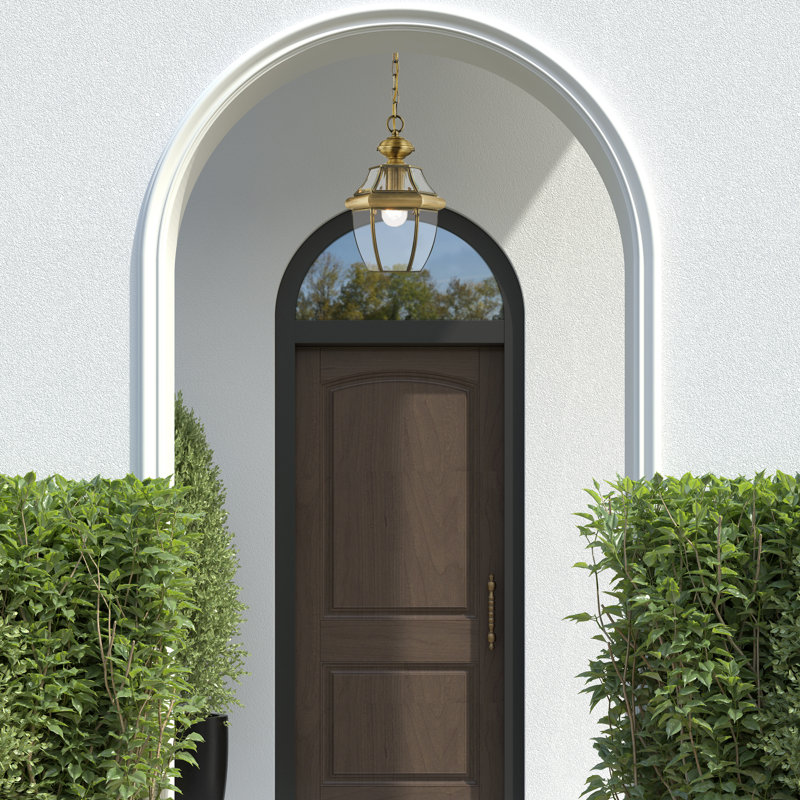 Alexavier Outdoor Hanging Lantern, Antique Brass