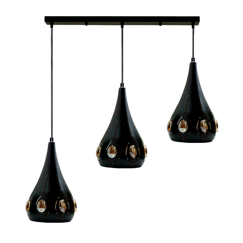 Niccolo 3 - Light Black Kitchen Island Pendant