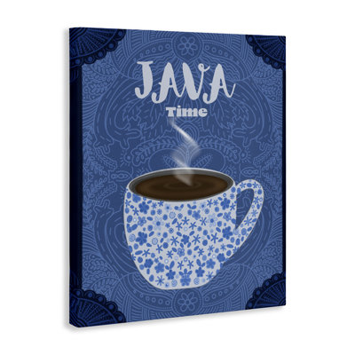 Java Time Blue Coffee Mug Canvas, design by Lori Mosley