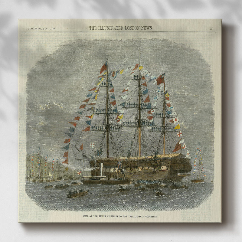 Antique Clipper Ship III sur toile, H 24 po x l 24 po x P 1,5 po