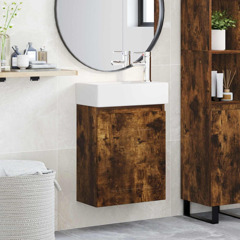 455 mm Bathroom Vanity, Smoked Oak