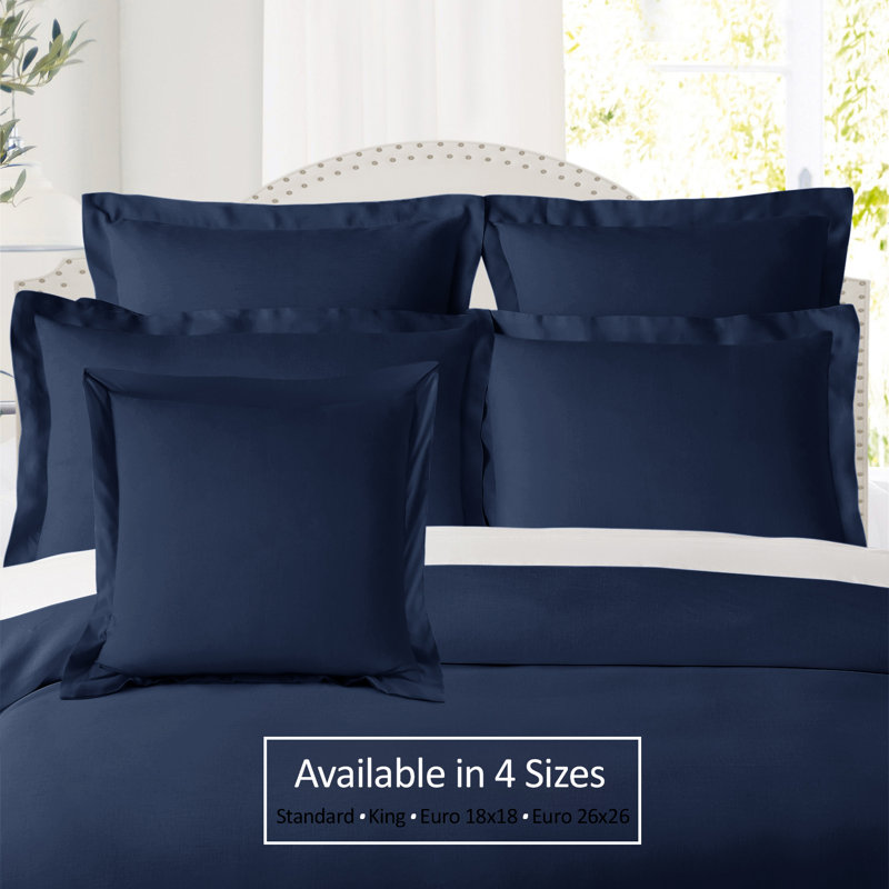 Polyester Bedding, 18" x 18", Navy Blue