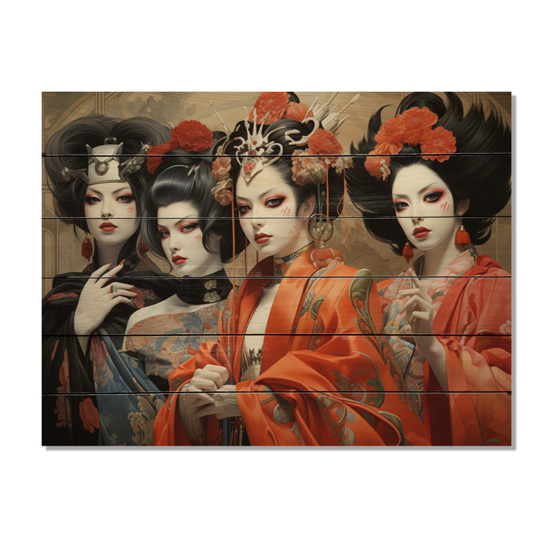 «Japon Art», théâtre kabaki I sur bois, H 30 po x l 40 po x P 0,78 po