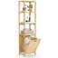 Armoire pour panier à linge inclinable en bambou Wrenly, panier à linge coulissant à 4 niveaux avec tablette réglable et panier amovible-507283698
