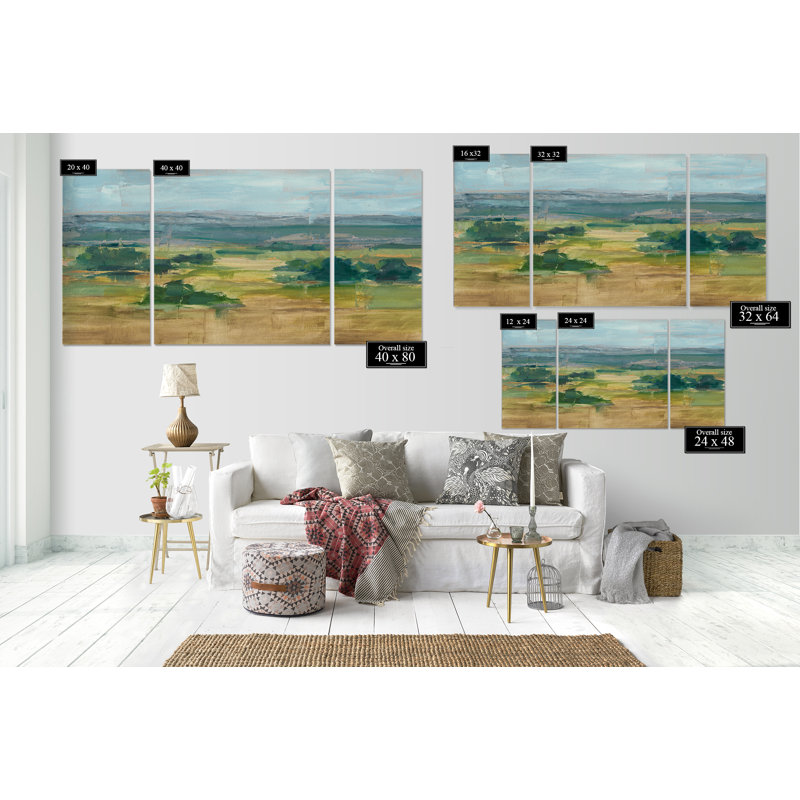 Valley View I - reproduction sur toile tendue, H 40 po x l 80 po x P 1,5 po
