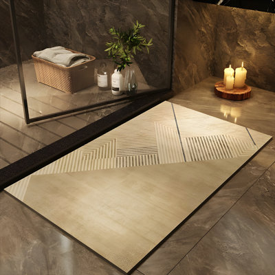 Bathroom Rug Super Absorbent Mat - Non-Slip Quick-Dry Soft Toilet Door Carpet