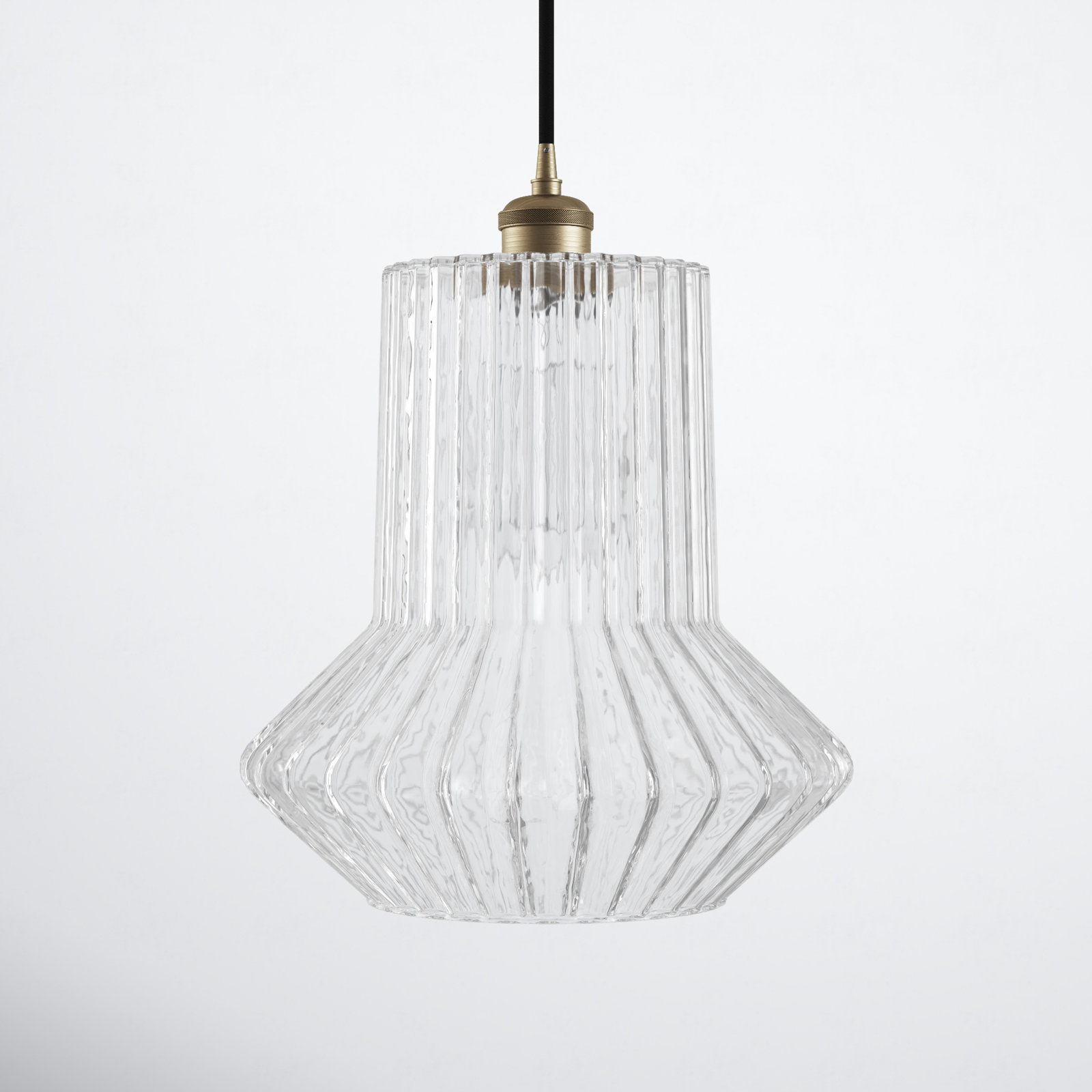 Montrose Single Light Glass Dimmable Pendant, Brushed Brass, Incandescent
