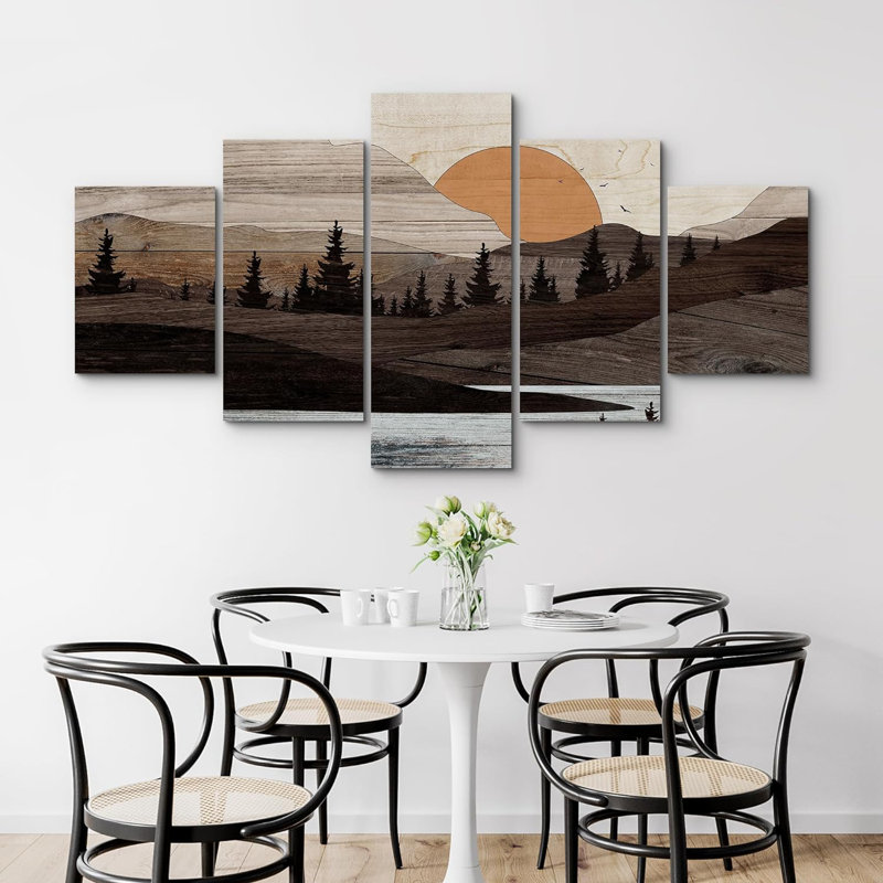 Impression sur toile 5 pièces Western