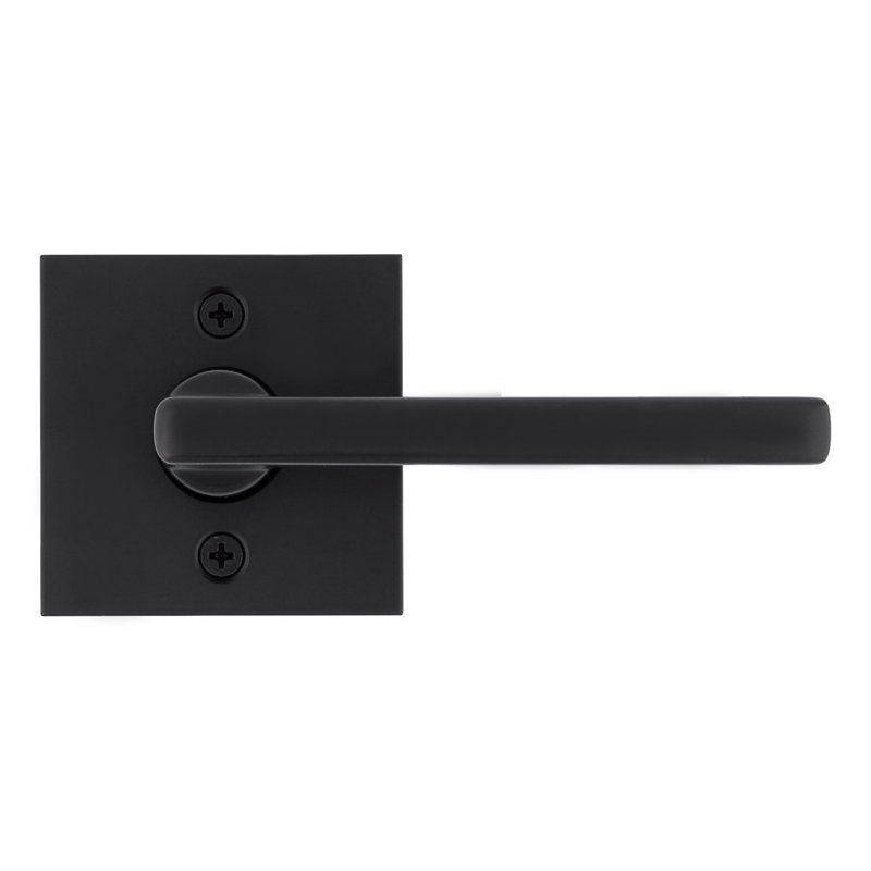 Levier de porte de passage Halifax pour couloir / garde-robe, Faux bouton, Noir mat