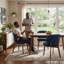 Chaise de salle à manger rembourrée de 20,1 po de largeur, fauteuil d'appoint à haut dossier, sans accoudoirs et pieds en bois massif pour salle à manger, meuble-lavabo, beige, ensemble de 2-1024457919-1023649124