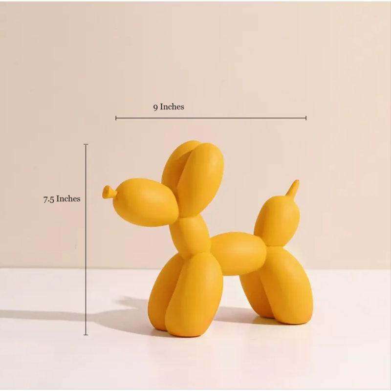 Sculpture de chien Jakila, Jaune