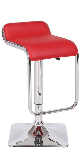 Alamin Swivel Upholstered Adjustable Height Counter Stool, Red