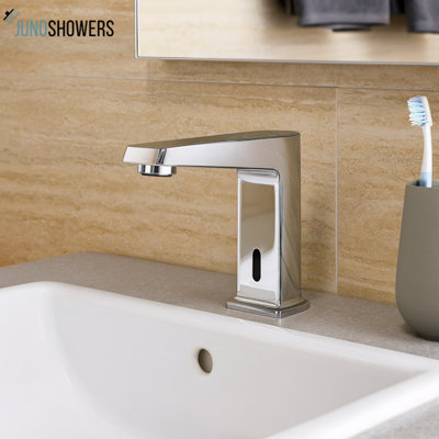 Juno Commercial Chrome Deck Mounted Automatic Sensor Bathroom Faucet