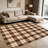 1PC Vintage Brown Beige Plaid Tartan area rugs, Soft and Comfortable, easy-to-maintain, machine washable Indoor floor mat, suitable for living room, bedroom, dining room, entryway, patio, porch, home lounge, Home Decor, Outdoor Decor.-1601106943