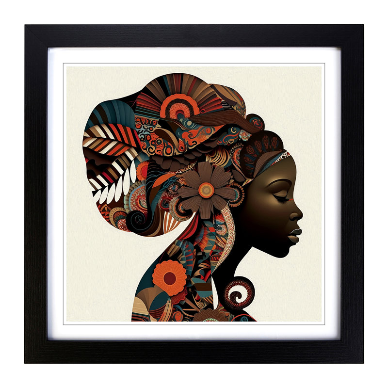 Single Picture Frame Print on Wood, Black