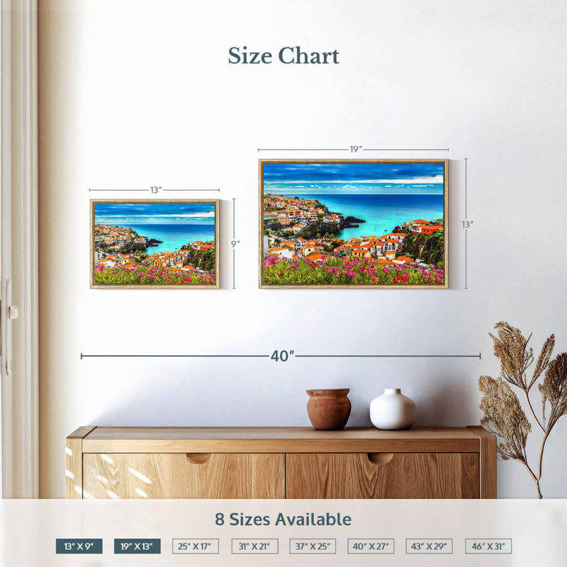 Scenic Madeira Europe, Cadre flottant en bois naturel, 19 po x 13 po