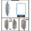 Armoire à pharmacie à porte simple sans cadre avec 2 tablettes fixes Adajah-701374911
