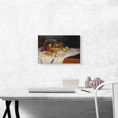 Pommes et raisins 1879 par Claude Monet - reproduction d'art sur toile tendue