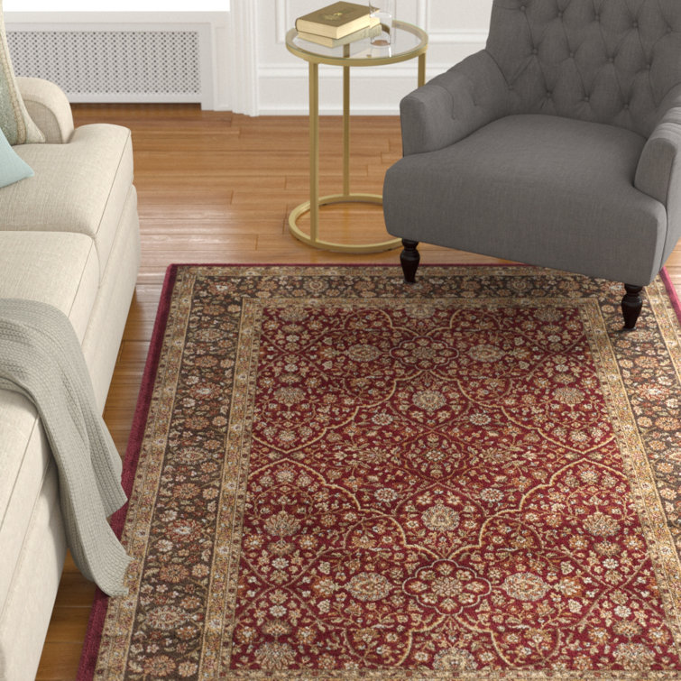 Petronella Viscose Oriental Rug in Red/Brown