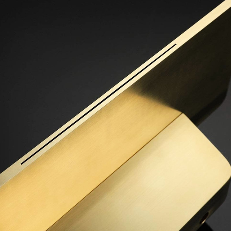 Bathroom Waterfall Sink Faucet In Gold - Quality Brass, Versatile Design Style Tap Elegant Look, Gold