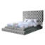 Lit plateforme capitonné surdimensionné de style contemporain avec lit très grand lit 1pc-257818981-257819000