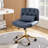 Jacquie 23" W Tilting Office Chair with Button-Tufting and Lumbar Pillow-1962450807
