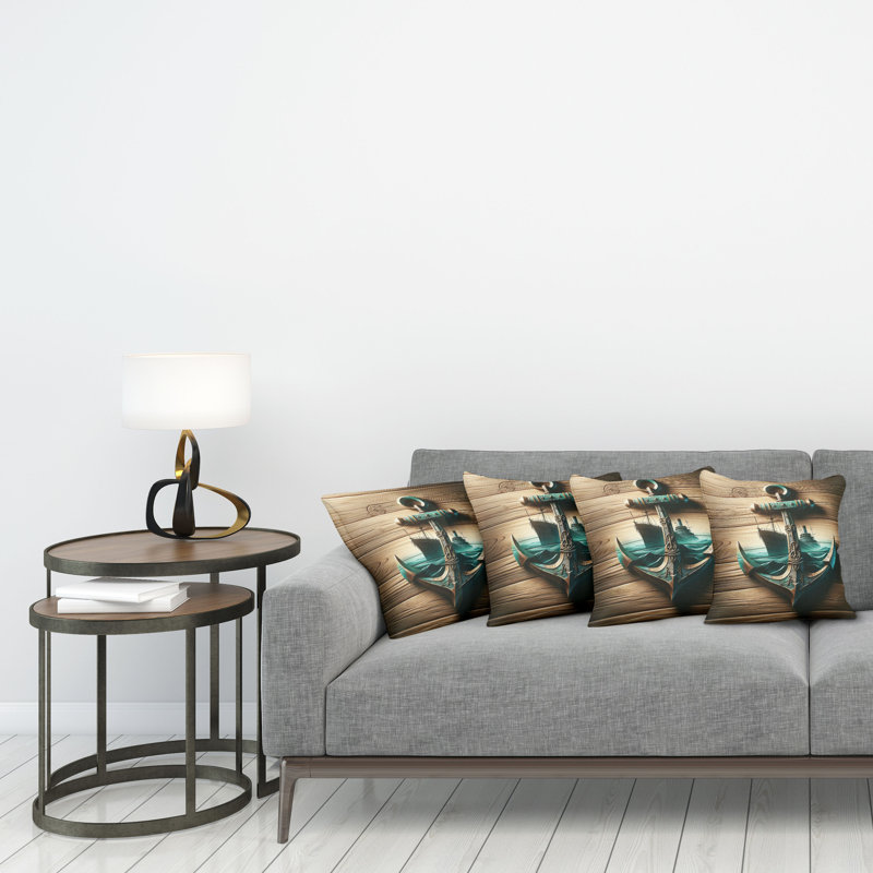 Fabric Reversible Throw Pillow, 20"H x 20"W
