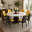 Ensemble de 8 chaises d'appoint rembourrées en similicuir-1875609912
