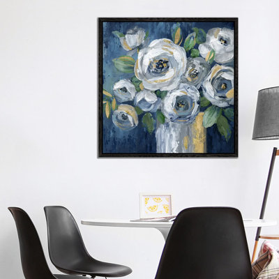 Indigo Touch Of Gold by Nan - Painting on Canvas