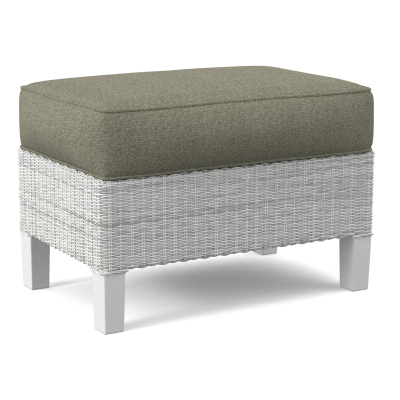 Gibraltar Ottoman, Frost White, White Performance Fabric; 0851-94