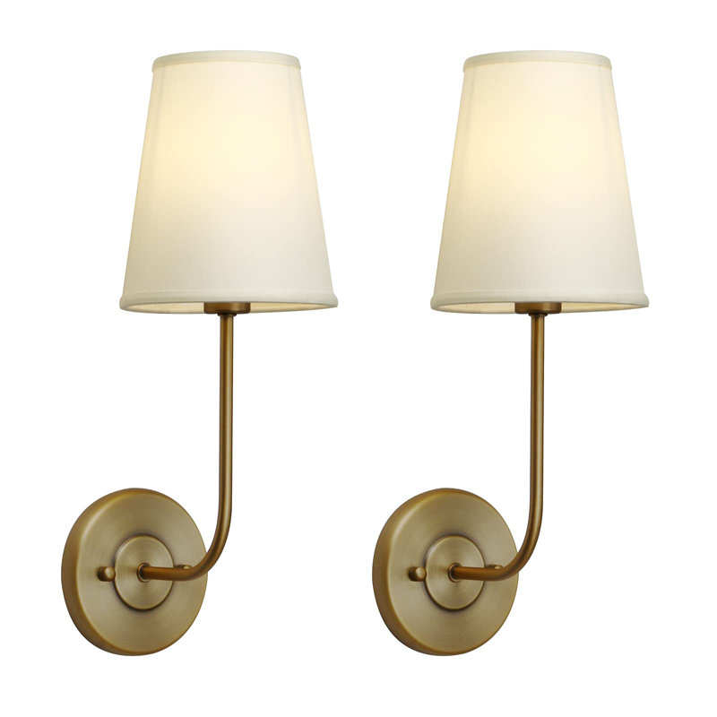 Niegel Candle Wall Light, Gold, Gold, Beige