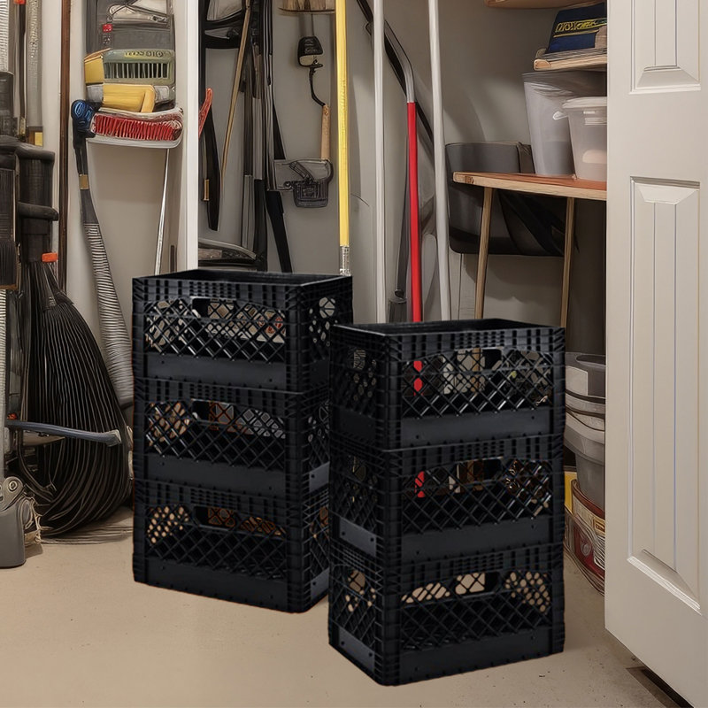 Juggernaut Storage 3 Pack Storage Crates, 24 Qt and 2 Pack Storage Crates, 16 Qt