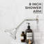 Bras de douche mural 8 "avec bride-63383086