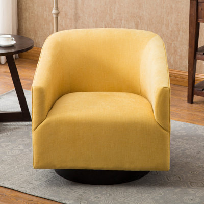 Bevis Upholstered Swivel Barrel Chair