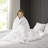 Luxurious Bedding Sets, White Polyester Comforter With Cloud-like Stitching For Cozy Home