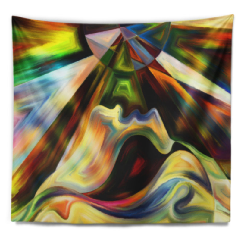 Origine abstraite de la tapisserie d'imagination, H 32 po x l 39 po