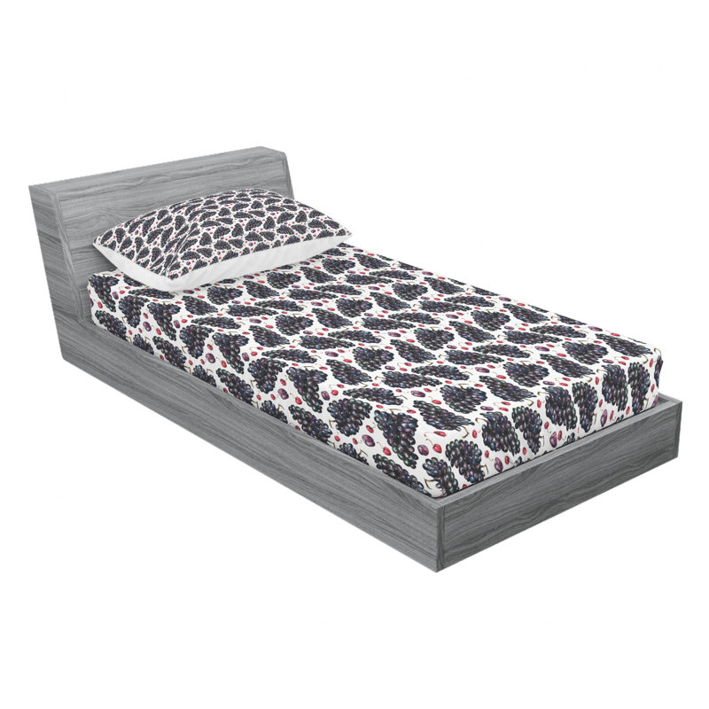 Ensemble de draps Nature Fresh Fruit, Ensemble de draps pour lit simple TG avec drap-hou