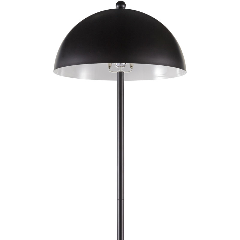Jemma 59'' Traditional Floor Lamp, Black, Black