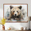 Ours en portrait - Minimalisme, impressions encadrées-970260566-983179475