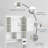 Over The Toilet Storage Cabinet with Adjustable Shelves, Tempered Glass Door, Open Shelving-2011355483