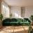 Evergreen 140" W x 34.2" D x 36.6" H Premium Chenille 4-Seater Modular Sectional Couch