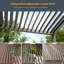 Pergola à persiennes en aluminium avec auvent-280926980