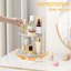 Organisateur de maquillage rotatif 360 ° - Organisateur de plateau tournant à 2 niveaux, organisateur de comptoir de salle de bain transparent, plateau de parfum pour la toilette Spinning Skincare